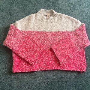 Sincerely Jules Pink and Gray Crew Neck Sweater